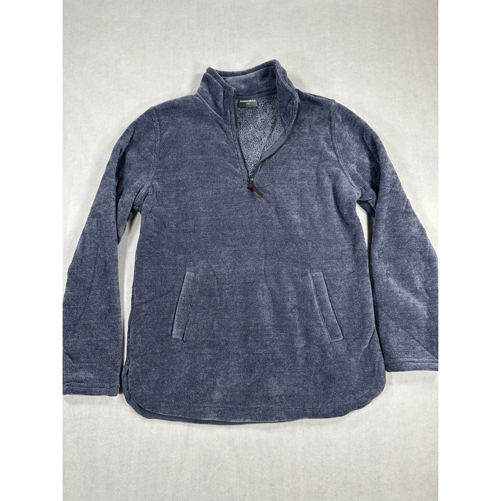 32 Degrees Heat Pullover Adult Womens Small Navy Blue Pockets Fleece Quarter Zip